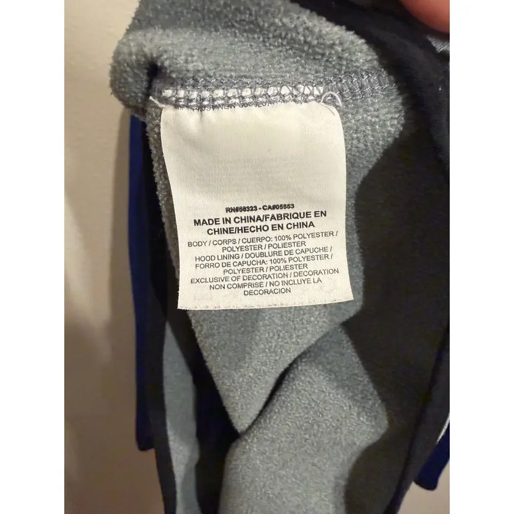 Nike Therma-FIT Gray Blue Raglan Swoosh Hoodie Sweatshirt Mens Size Medium